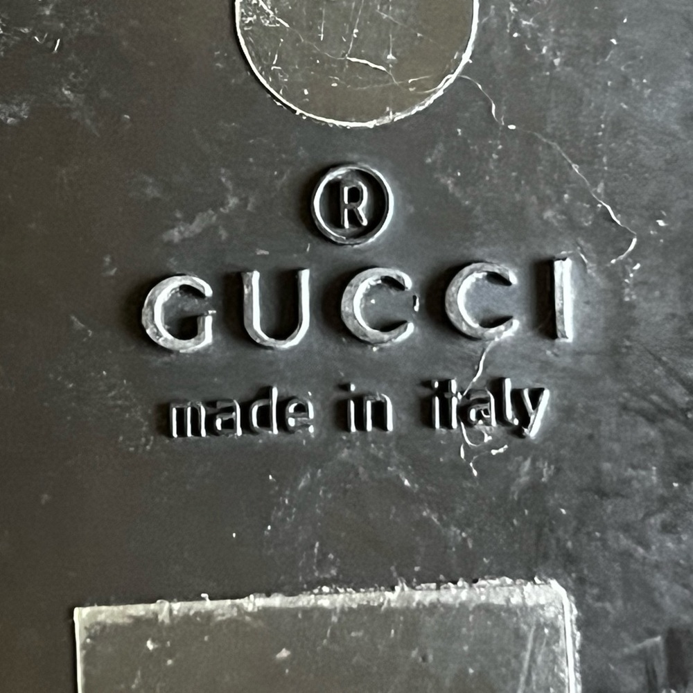 VINTAGE GUCCI *AUTHENTIC* BLACK RUBBER MAROLA BALLET FLATS - Picture 4 of 4